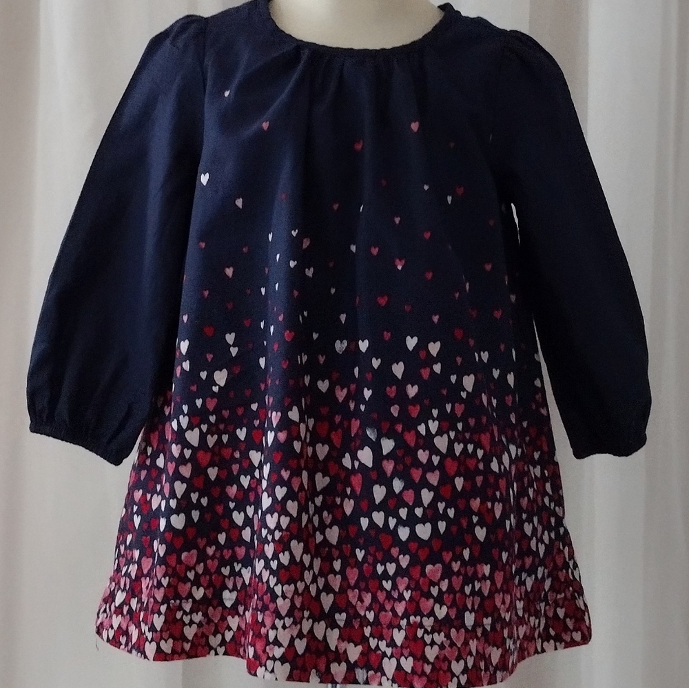 NWOT Baby Gap Smocked Heart Dress. Size 18-24mo